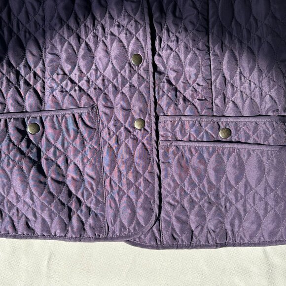 NorthCrest Classic Lightweight Purple Quilted Vest Size Medium 10-12 - Picture 4 of 8